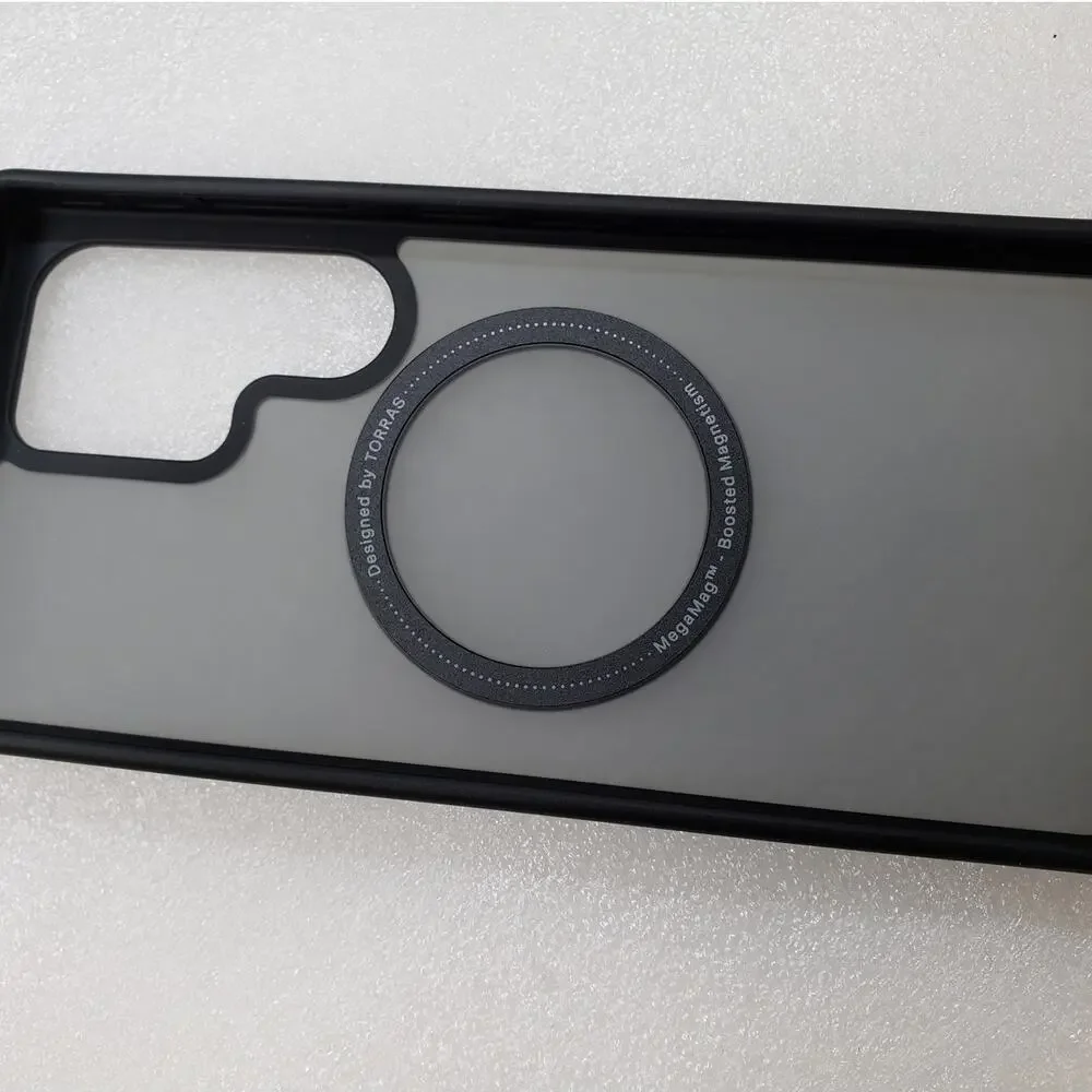 TORRAS Magnetic Translucent Case for Samsung Galaxy S25 Ultra. Black